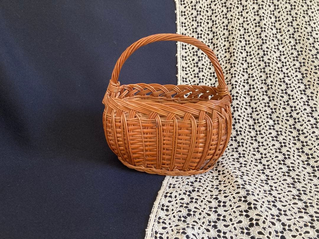 フランスアンティーク ミニチュア ドール用パニエ・かご・バスケット