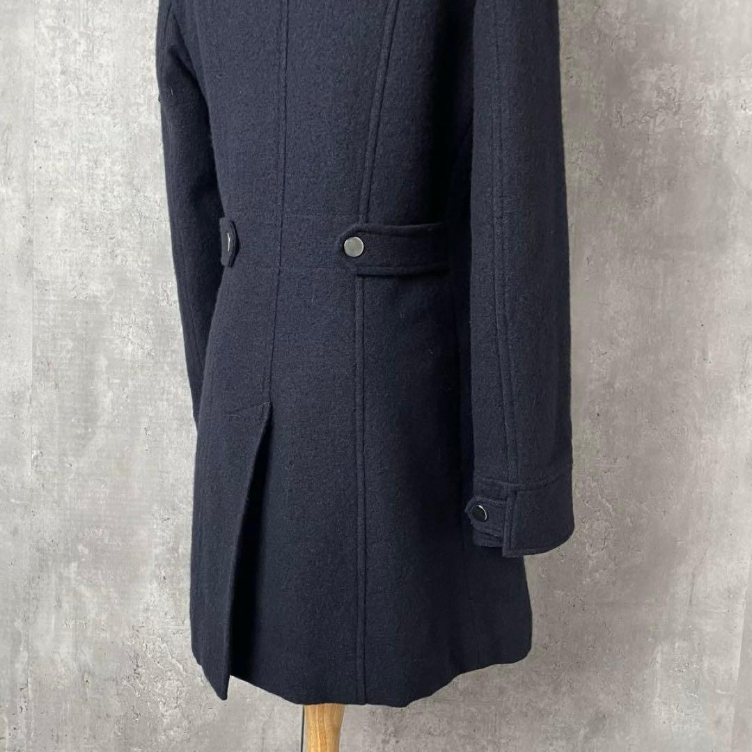 【美品】MAXMARA ライナー付き レイヤード ウール スタンドカラー コート