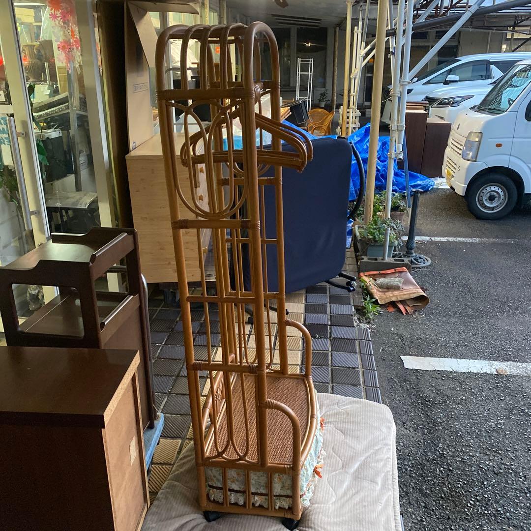 籐 ラタン ハンガーラック チェスト インテリア 昭和レトロ 当時物