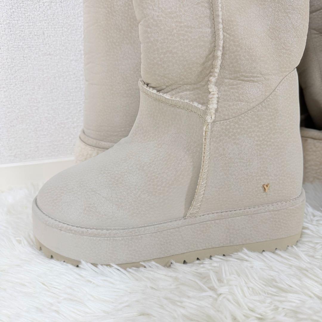 【美品】YELLO MAGNOLIA LONG BOOTS ベージュ