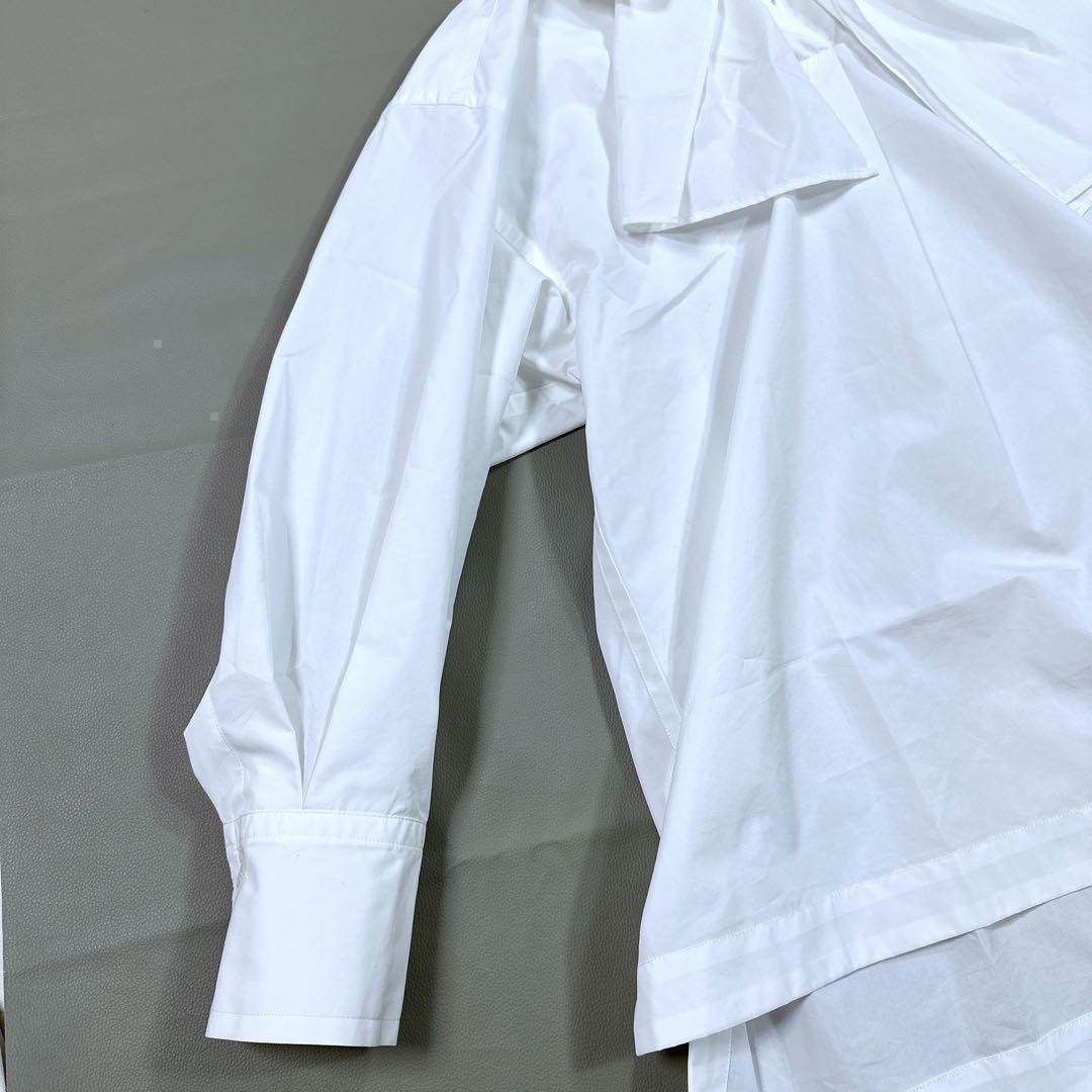 デミルクス ビームス ストール ブラウス　ボウタイブラウス ホワイト