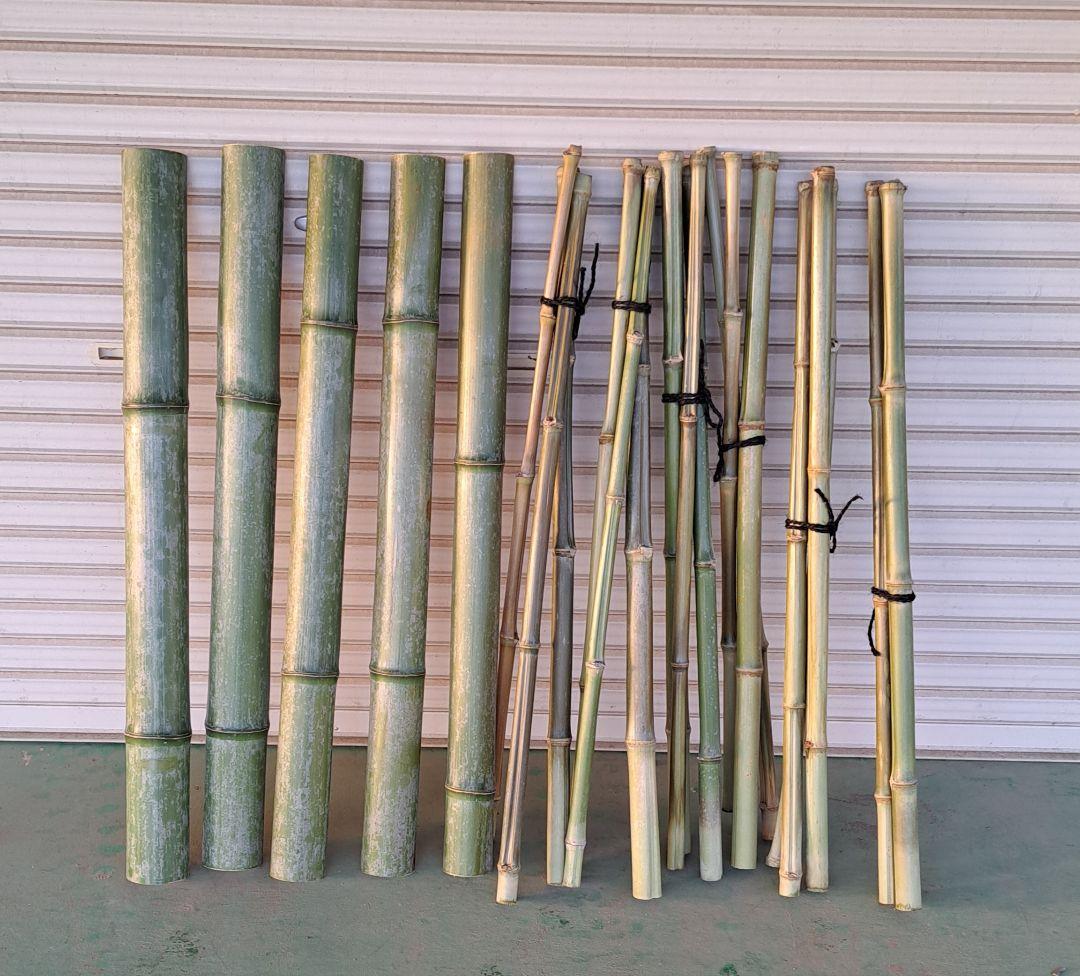 竹製品◆流しそうめんキット5m◆樋5枚◆竹足支柱18本(6組)◆シュロ縄