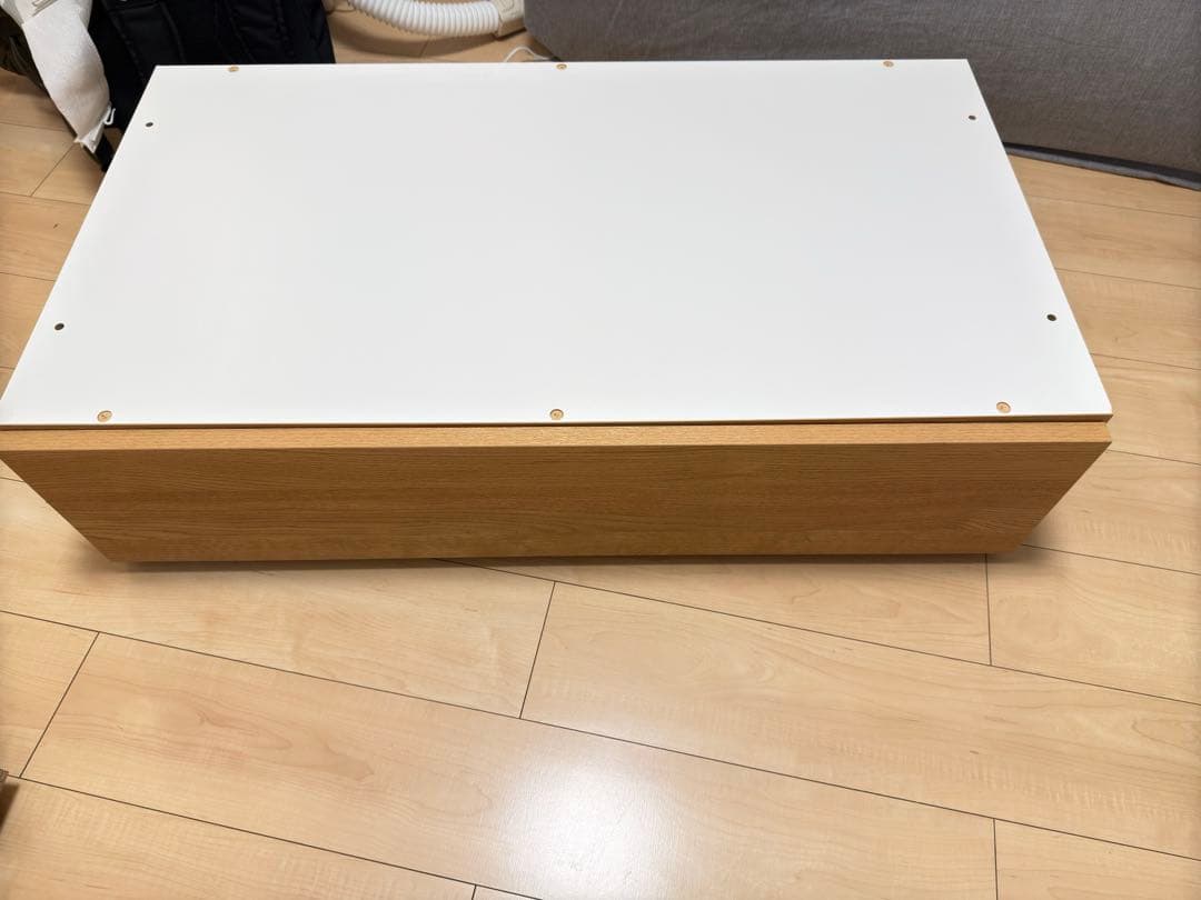 ニトリ　ダブルベッドフレーム(アザン3 浅型/LBR)