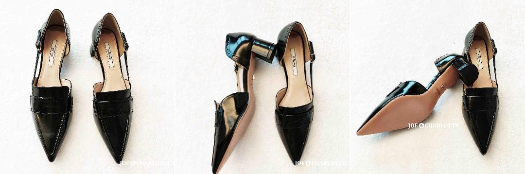 ハーリップトゥ MMedallion Heel Loafer black 38