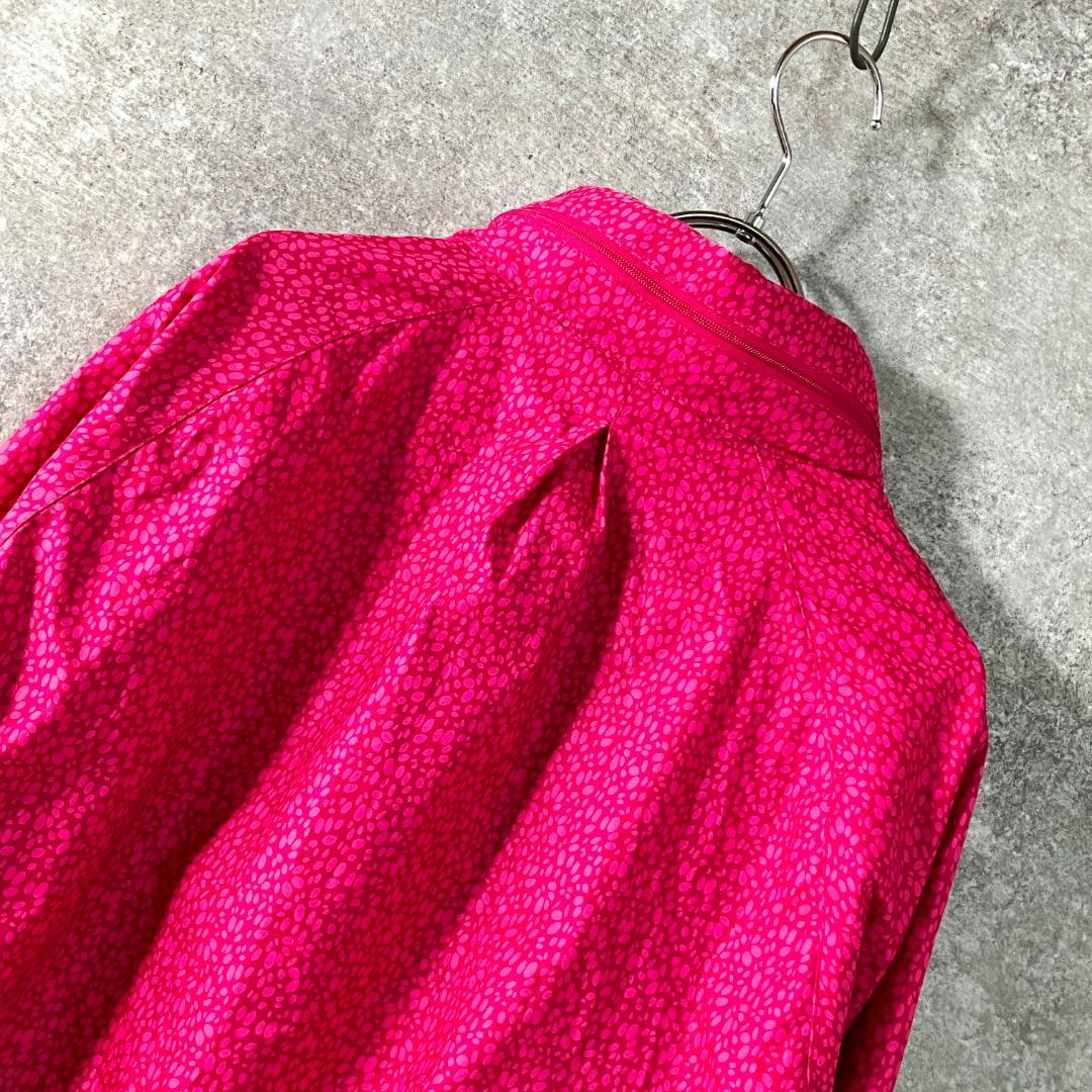 NIKE　ウィンドブレーカー　長袖　ピンク　総柄　ジップアップ　メッシュ