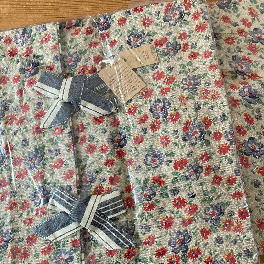 新品 ハグオーワー クッションカバー 2枚セット リネン 花柄