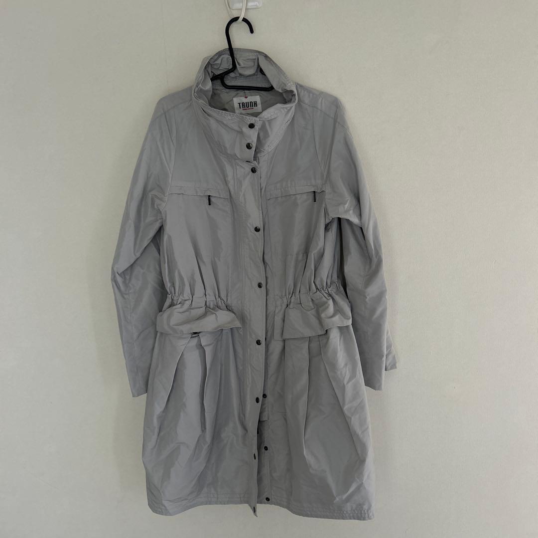 TRUNK ライトグレー フード付き モッズコート