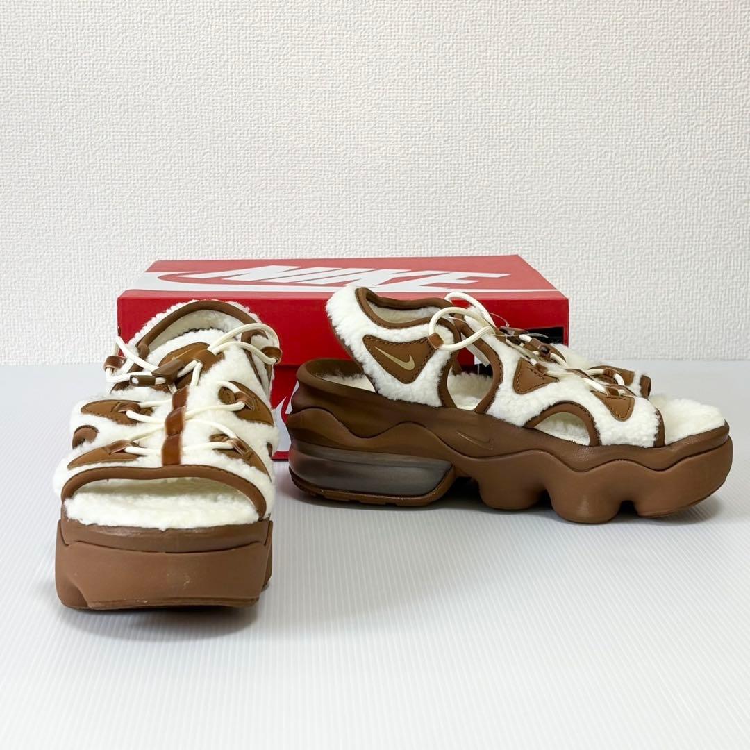 新品未使用　NIKE エアマックスココ　ファー　ボア　サンダル　25cm 茶