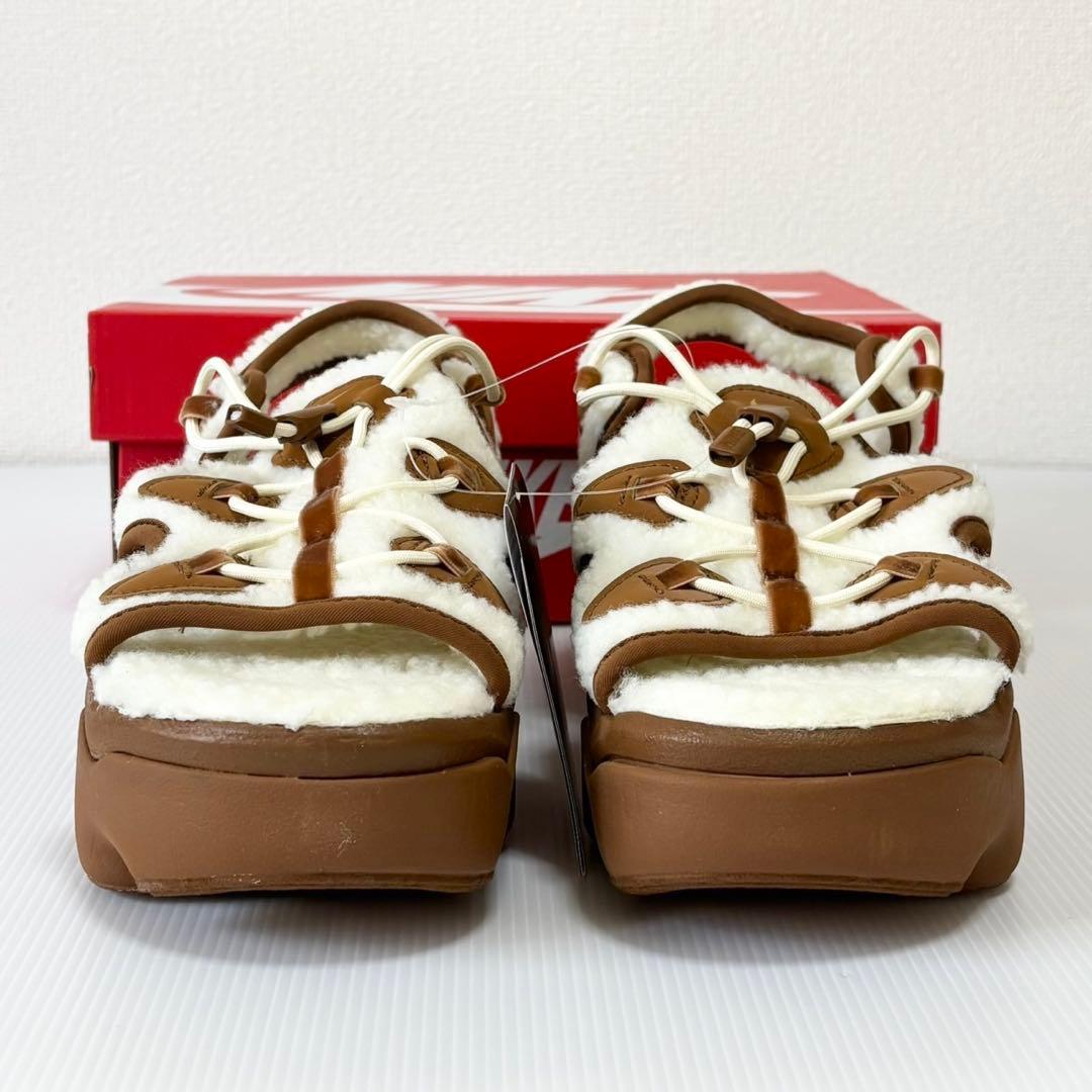 新品未使用　NIKE エアマックスココ　ファー　ボア　サンダル　25cm 茶