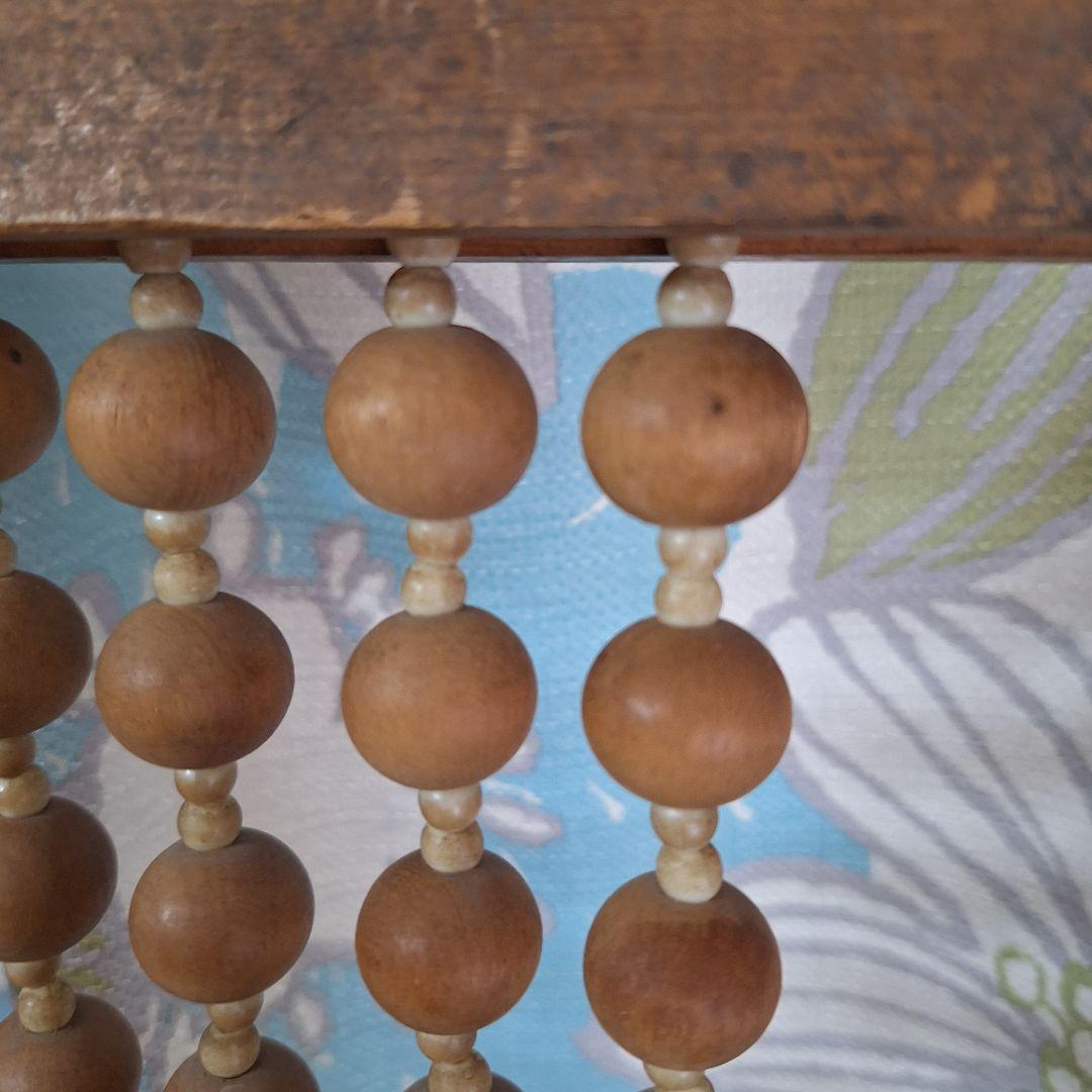 ヴィンテージ　昭和レトロ　玉のれん　のれん　珠のれん　無垢材