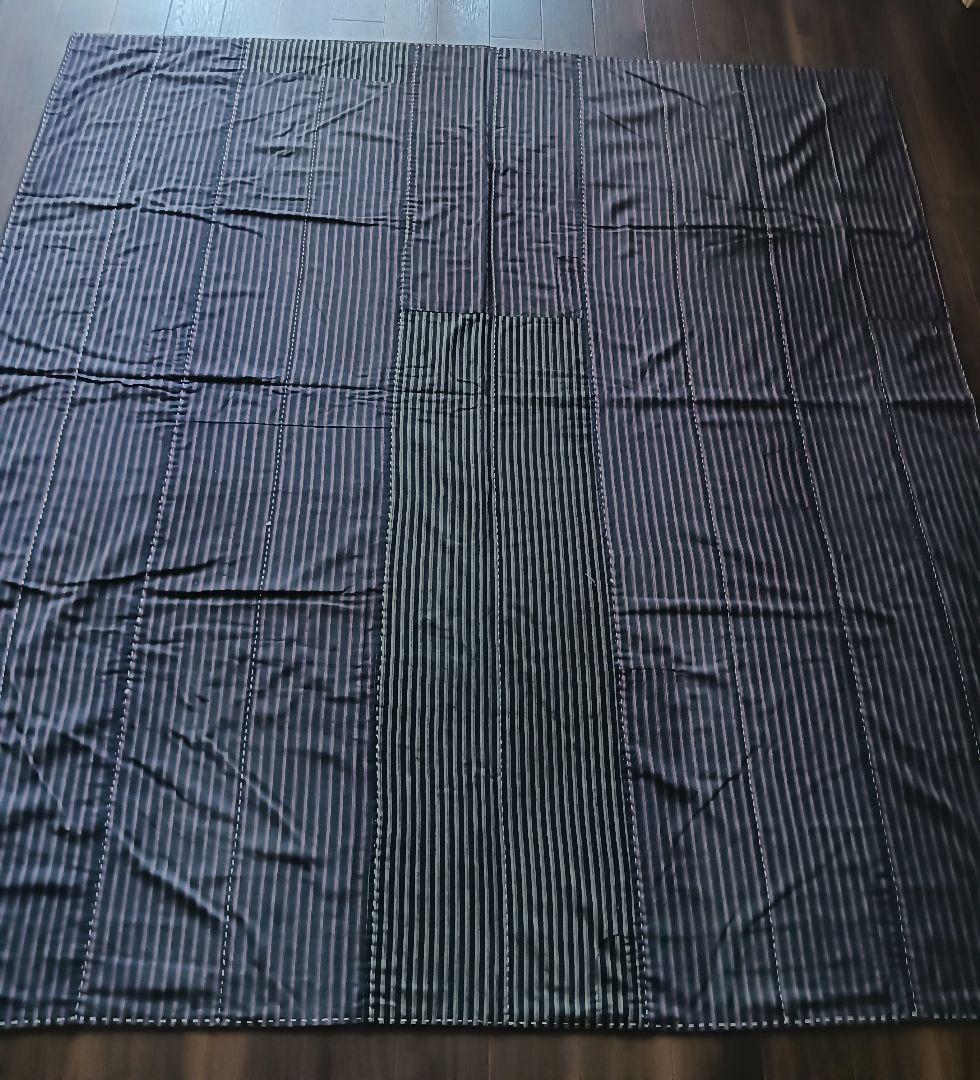 実用可♪白糸粗刺し子の襤褸マルチカバー　boro japan vintage