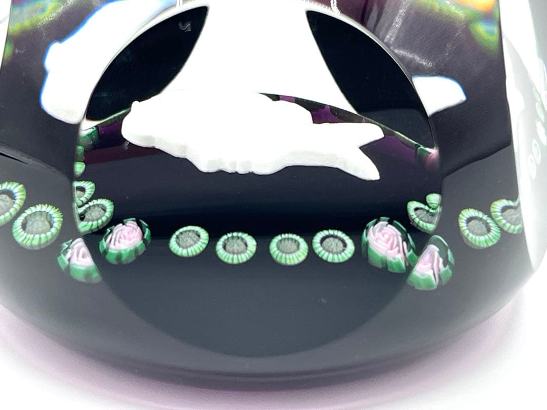 バカラ エリザベス女王 シルバージュビリー ミルフィオリ ペーパーウェイト 美品