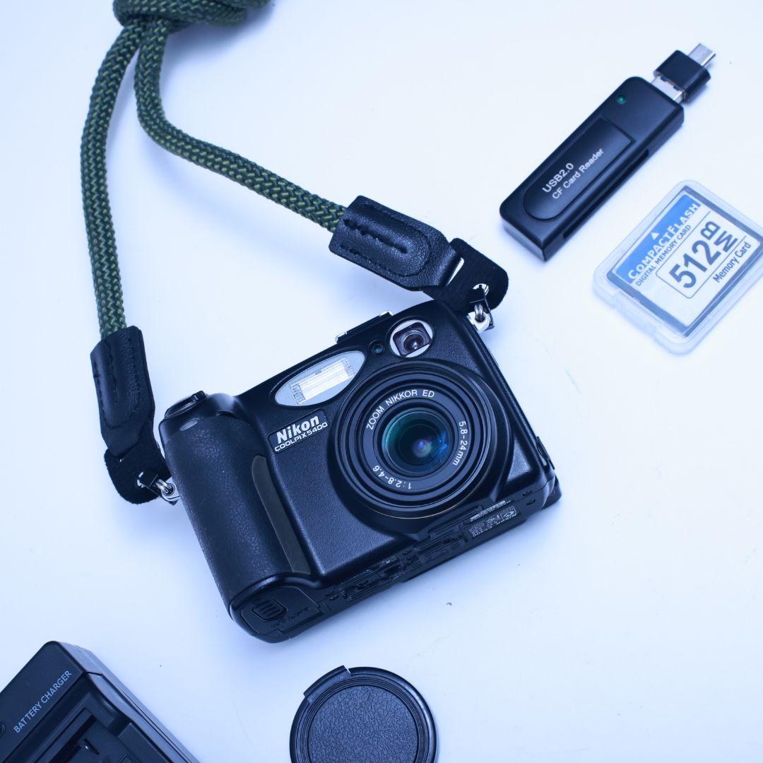 スマホ転送可 Nikon COOLPIX5400 CFカード他付き