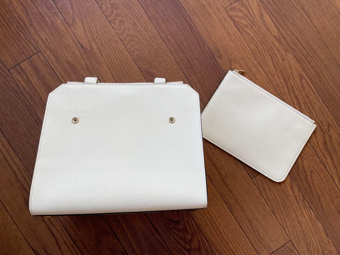valextra ハンドバッグ　ホワイト　美品