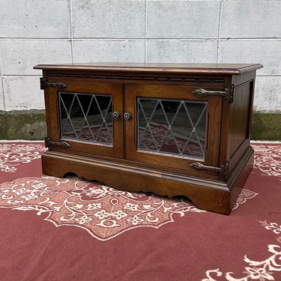 英国家具 ◾️Old Charm オールドチャーム 木製オーク材 テレビ台 収納棚