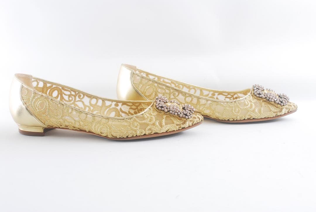 美品 マノロブラニク MANOLO BLAHNIK 23 50周年 ハンギシ