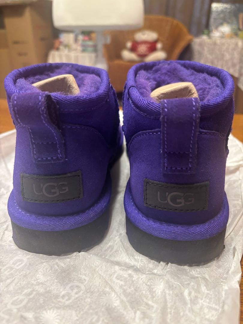 UGG 紫 ショートブーツ 25cm