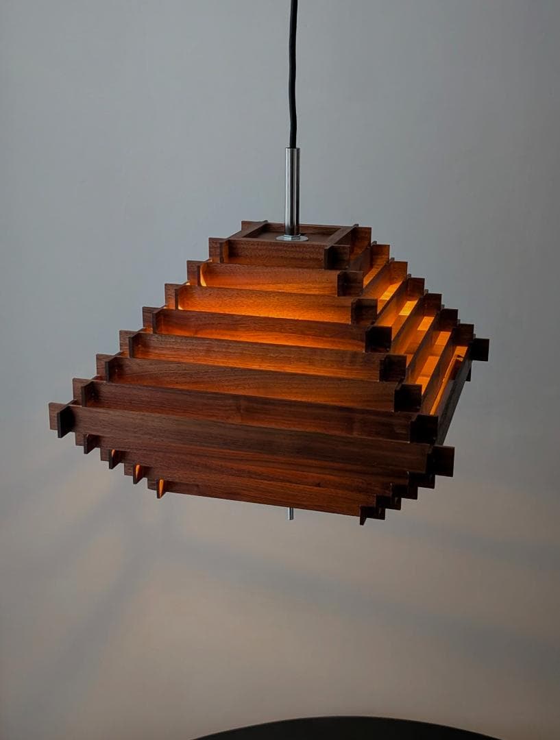 USED ZEONG 廃番 スクエア 3灯 ペンダントランプ ライト 北欧モダン