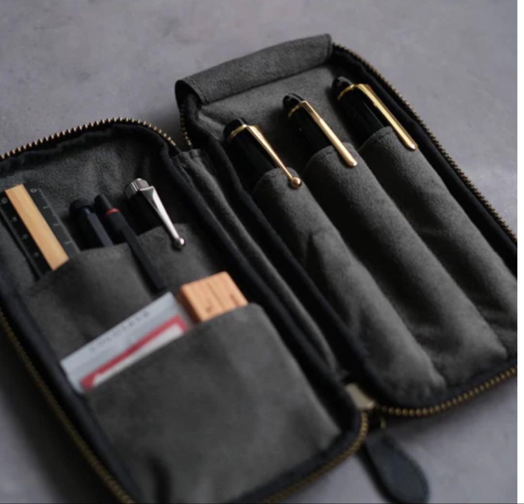 &Liebe ジップペンケース ブラック アンドリーベ