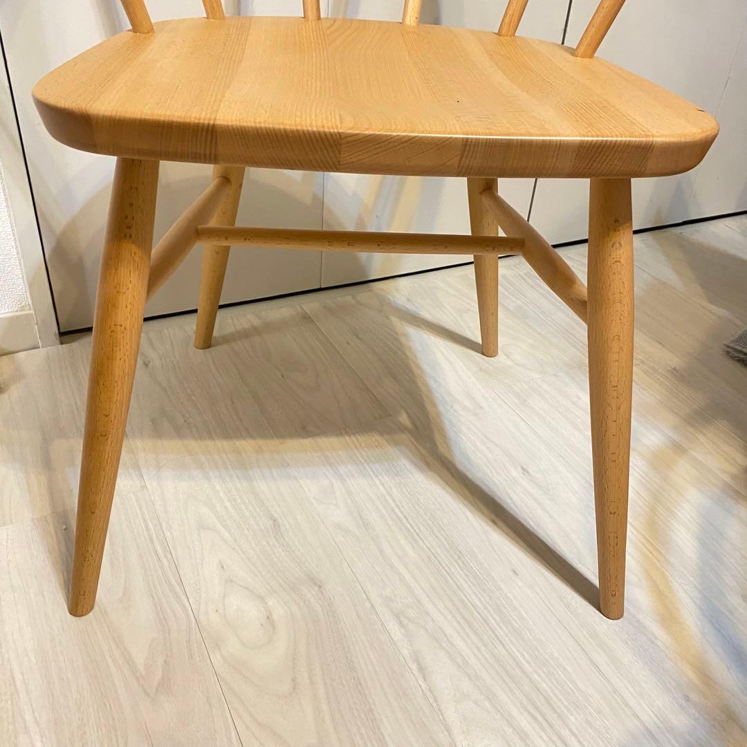 値下げ不可　無印良品　ブナ材アームチェア　丸脚　ダイニングチェア