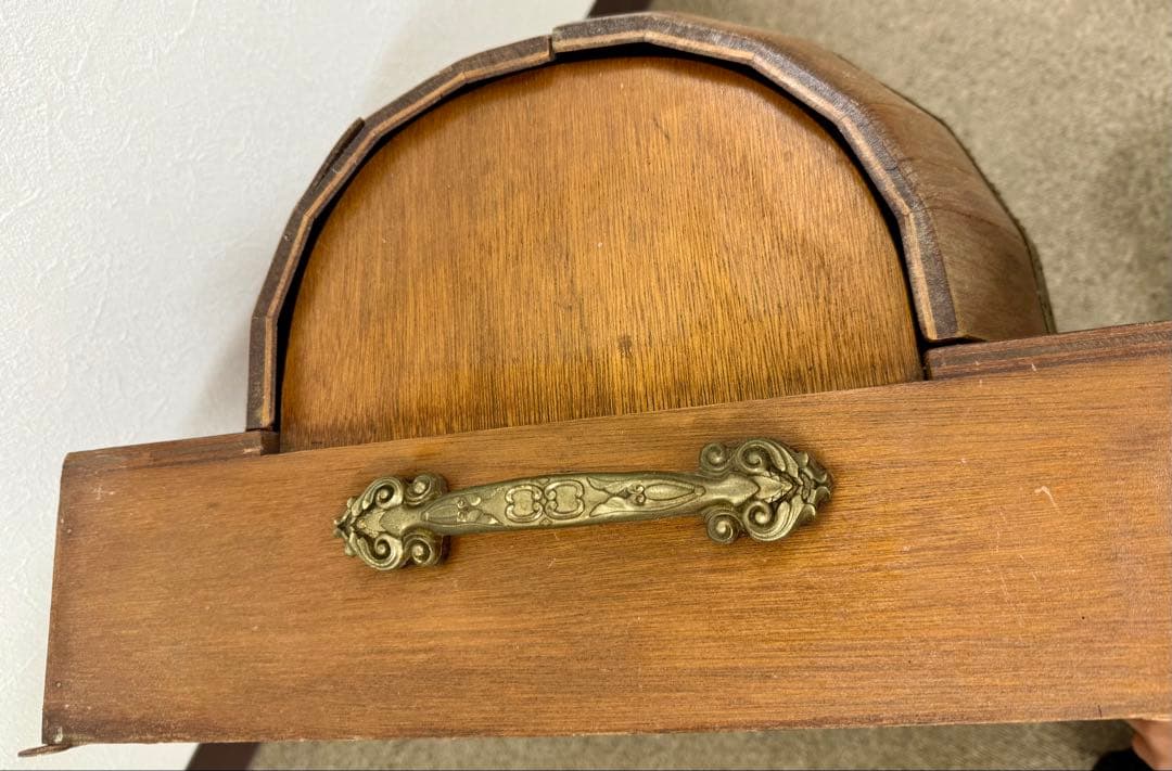 レア✨ヴィンテージ☆樽型 ワインラック＆キャビネット　 木製　グラス入れ 飾棚