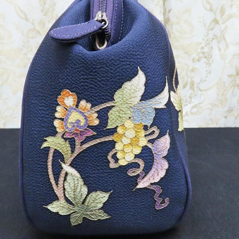 Club藤★和装バッグ 岡重 OKAJIMA 京友禅染ボストン型 （3377RC