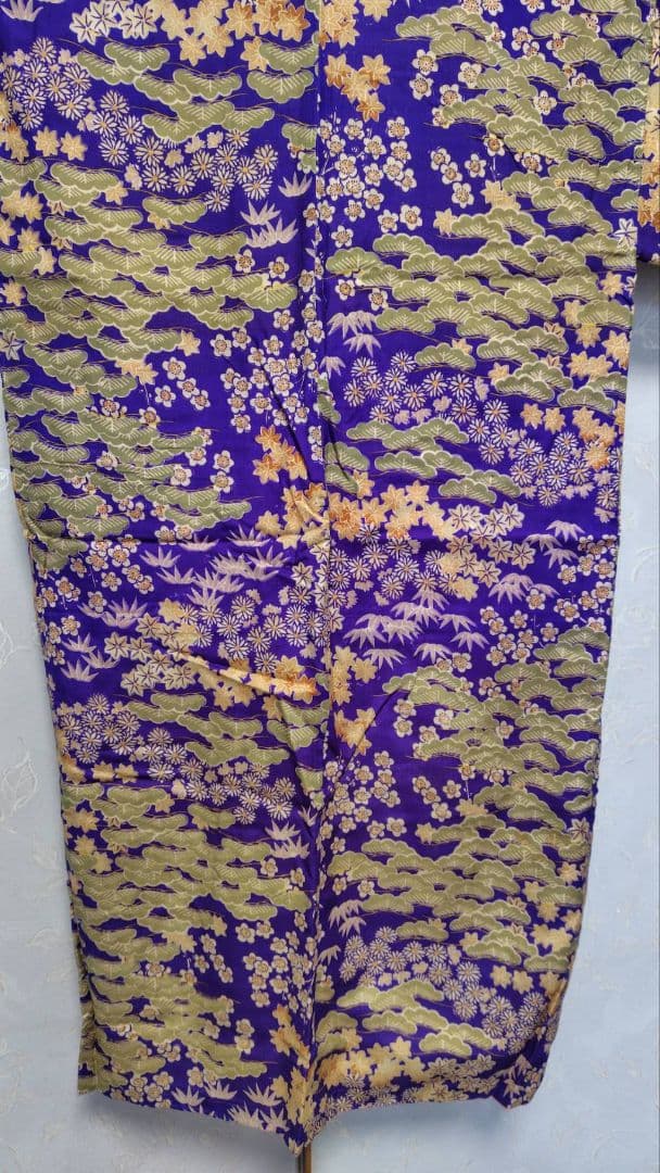 RK526アンティーク子供着物着丈104センチ裄丈52センチ木綿しつけ糸付き