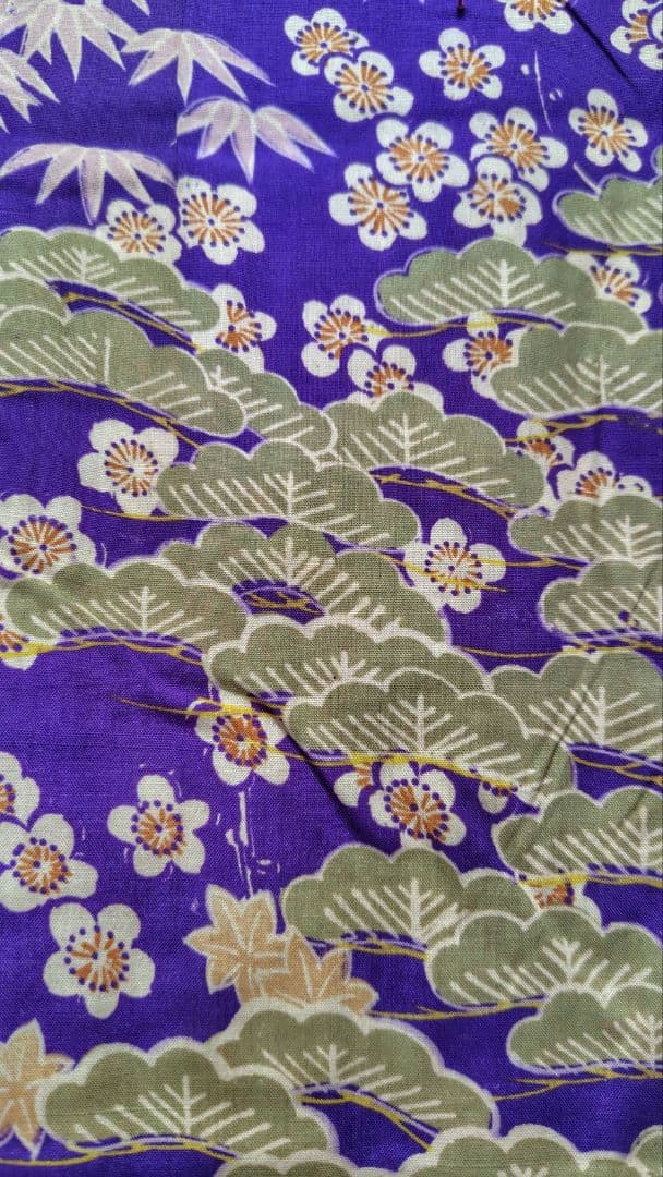 RK526アンティーク子供着物着丈104センチ裄丈52センチ木綿しつけ糸付き