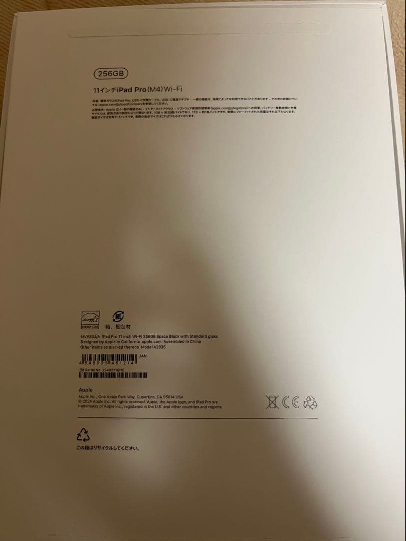 iPad Pro (M4) 第5世代11インチ 256GB