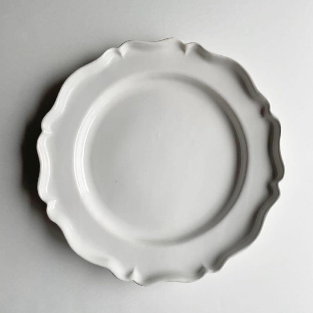 河合竜彦　花リムプレート大皿　約28cm