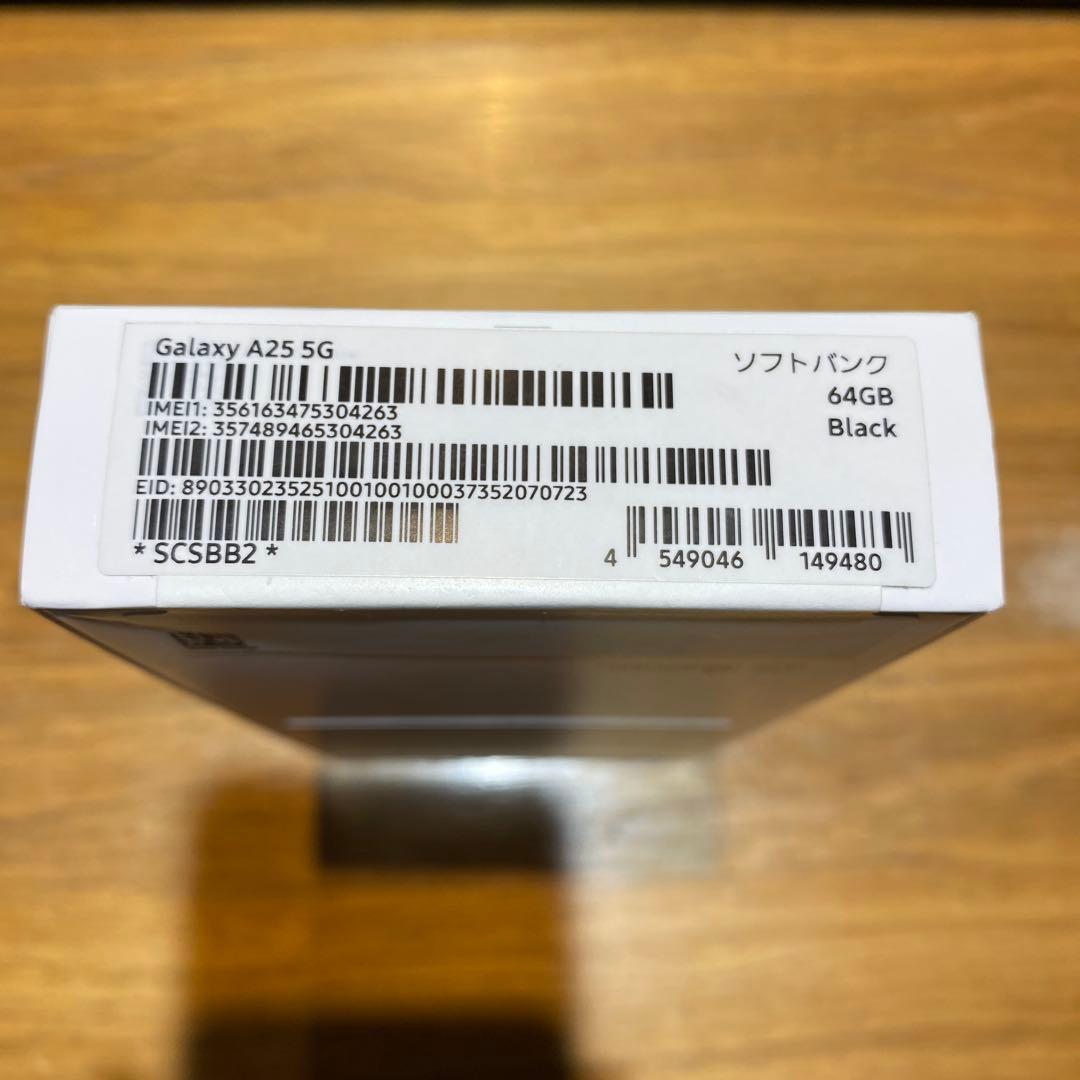 【未使用】Samsung Galaxy A25 5G 64GB Black