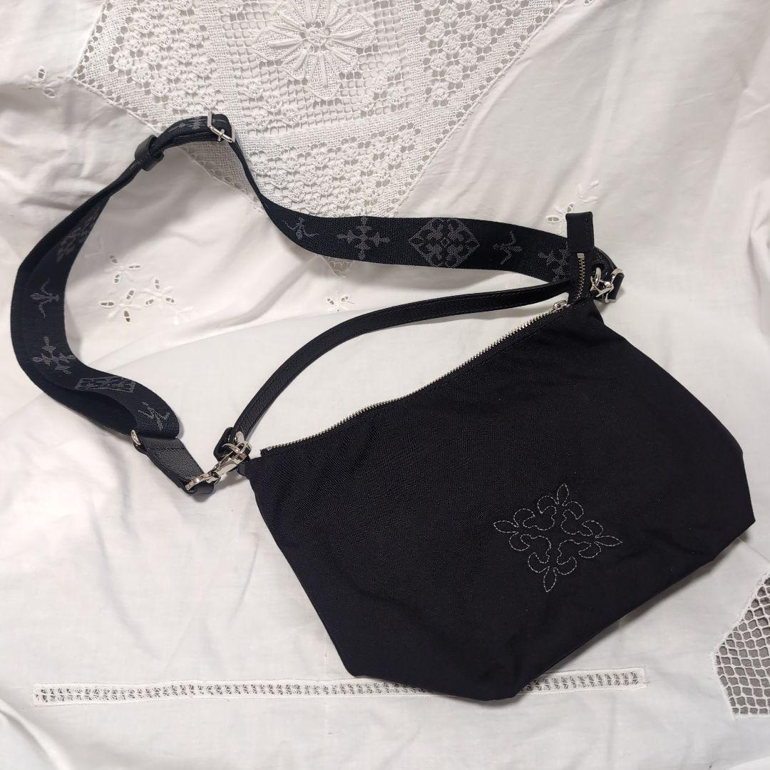 すぎの木さま　コーデュラナイロン2WAYシンプルショルダーバッグ ブラック