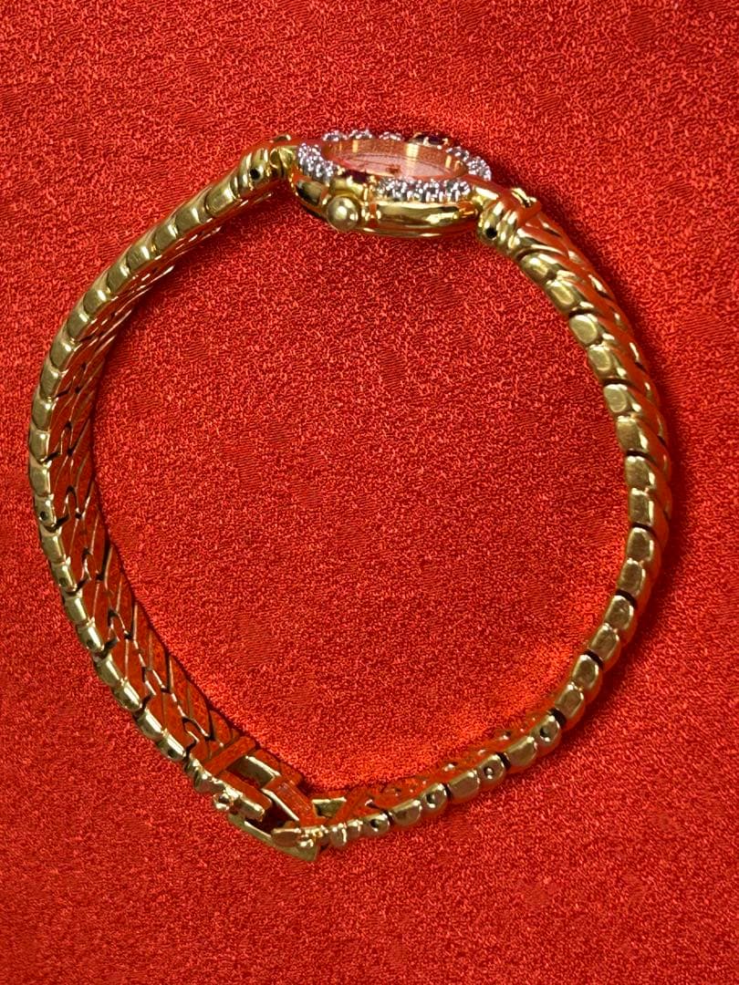 SEIKO エクセリーヌダイヤ　ルビー　ゴールド 宝石付き時計