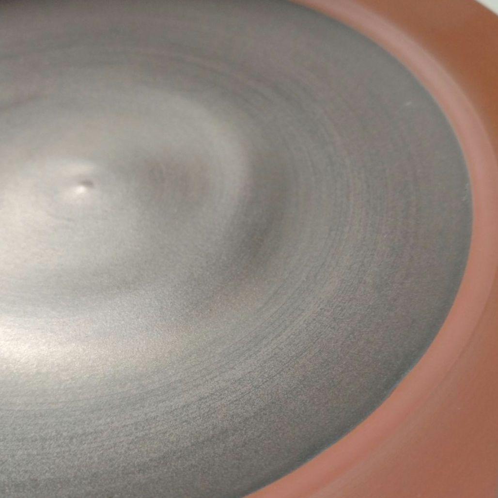 希少 佐渡 無名異焼 人間国宝 伊藤赤水 窯変 皿 大皿 工芸品 21,5cm