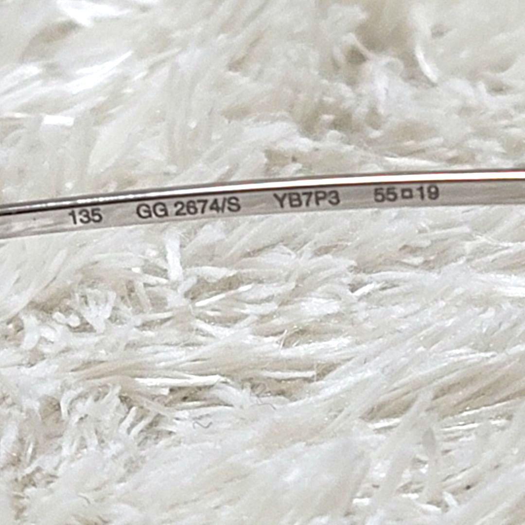 美品 GUCCI サングラス 135 GG2674/S サイドロゴ ブルー