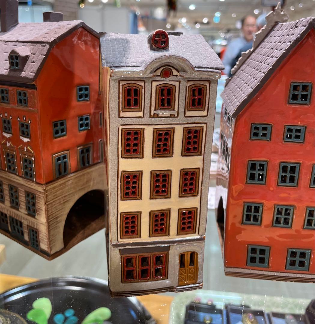 スウェーデン　ストックホルムの街並み置物 陶器製6セット