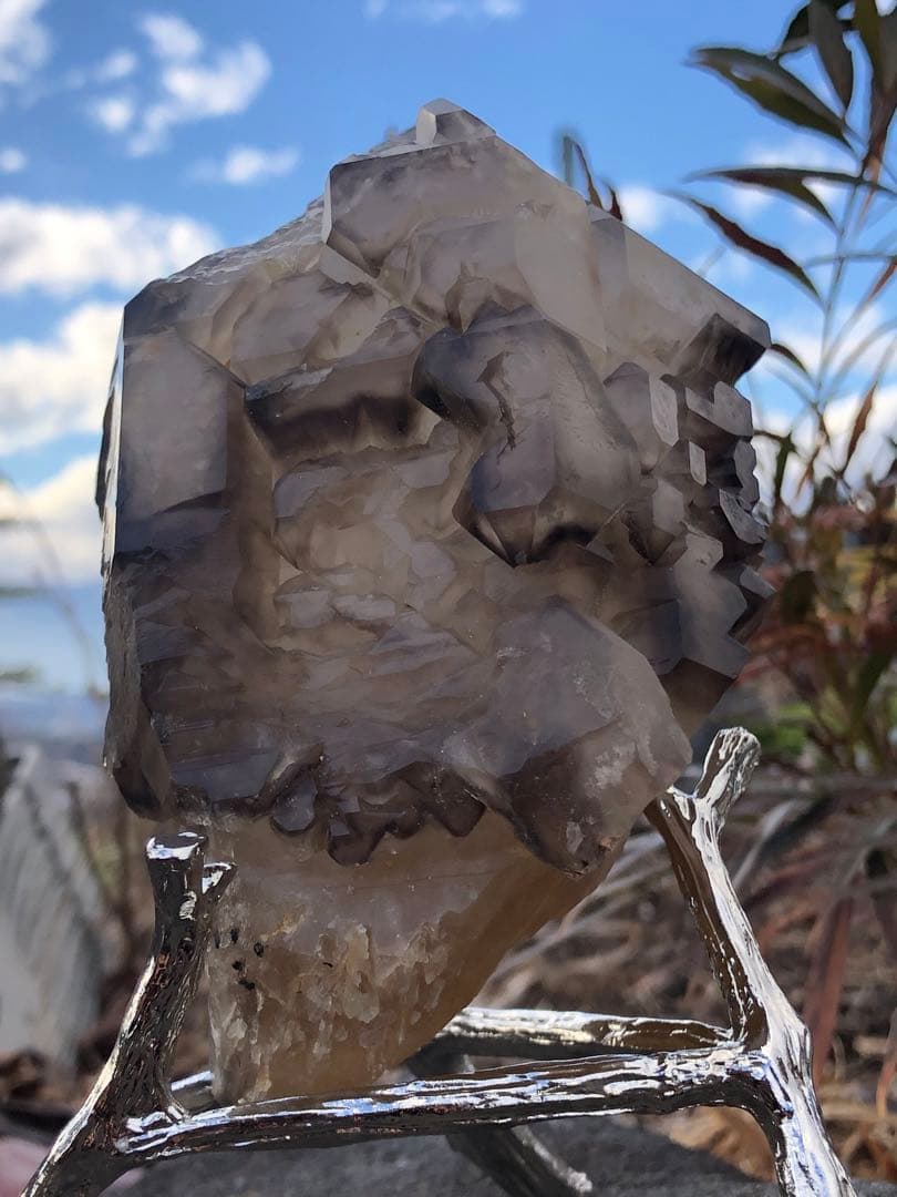 ❤️レア 896g 天使のGIFT 極上 骸骨水晶 スモーキーエレスチャルクォーツ