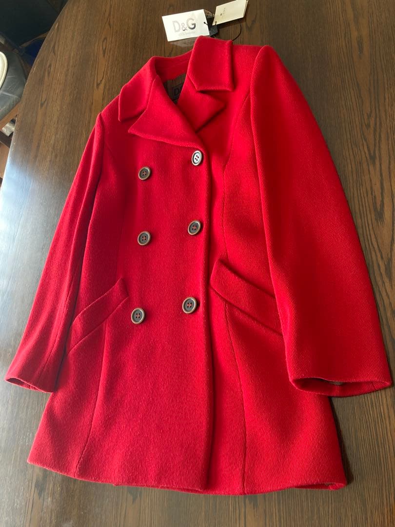 D&GDOLCHE&GABBANAROSSOピーコートmade in italy