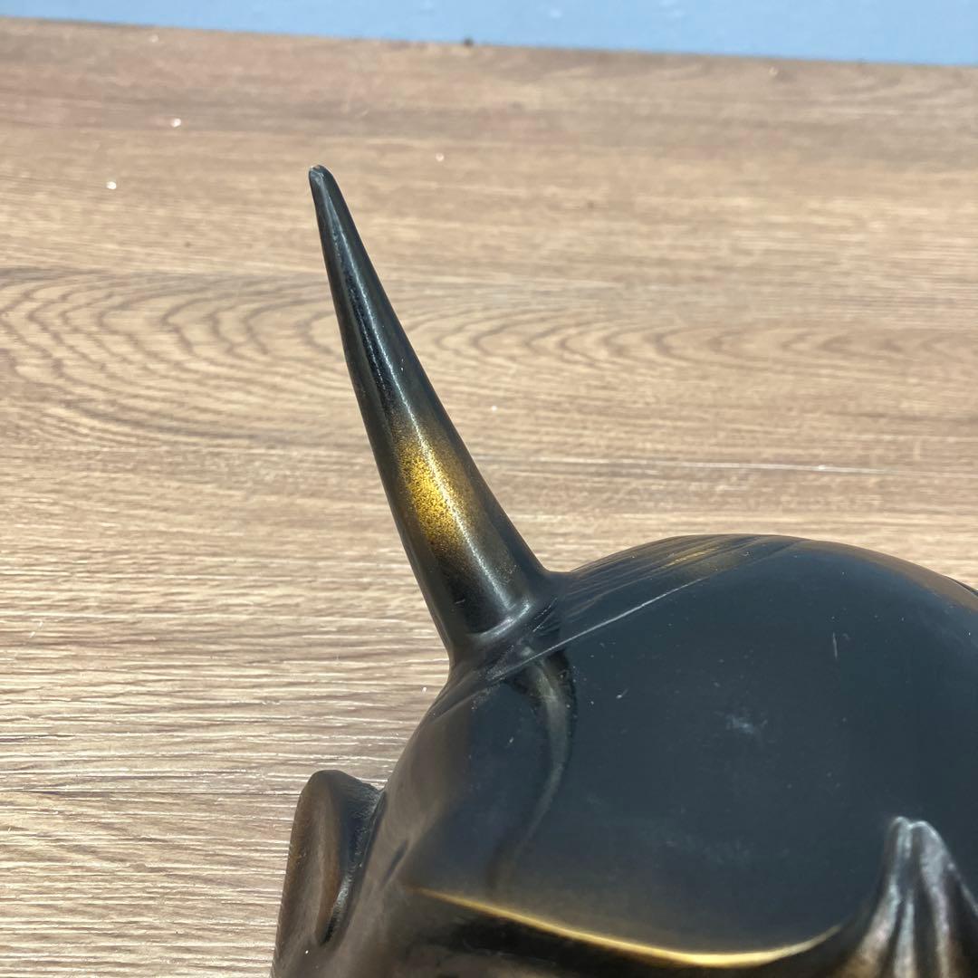 4F 昭和レトロ 般若面 壁掛け インテリア 骨董 飾り面 お面 鉄製