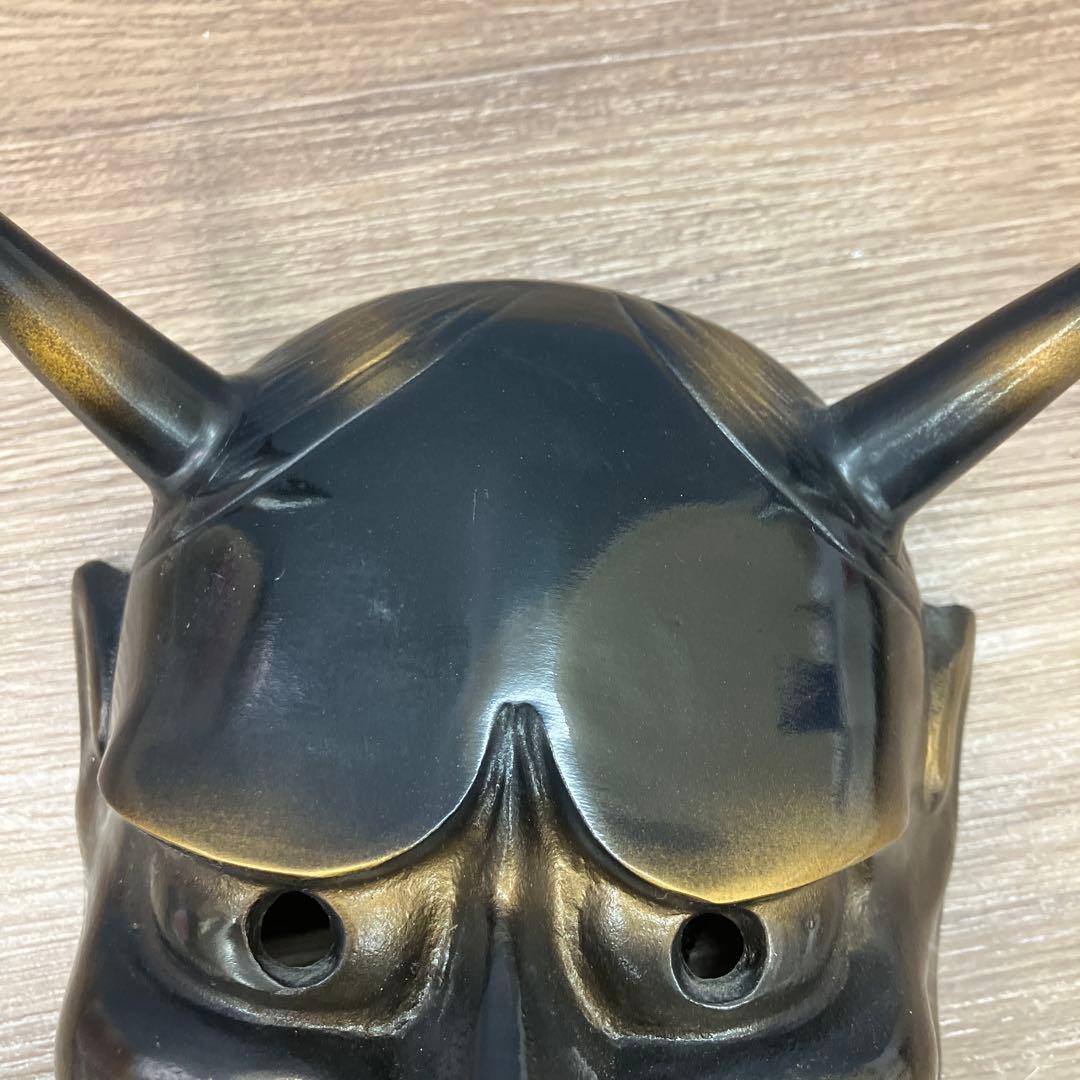 4F 昭和レトロ 般若面 壁掛け インテリア 骨董 飾り面 お面 鉄製