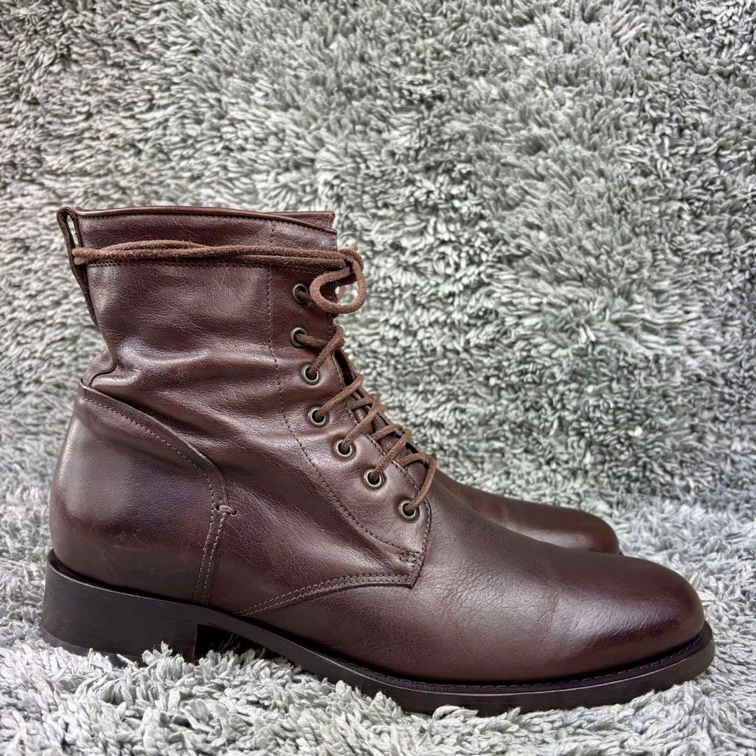 【美品】ブッテロ ワークブーツ レースアップ B1101 ブラウン 27.5