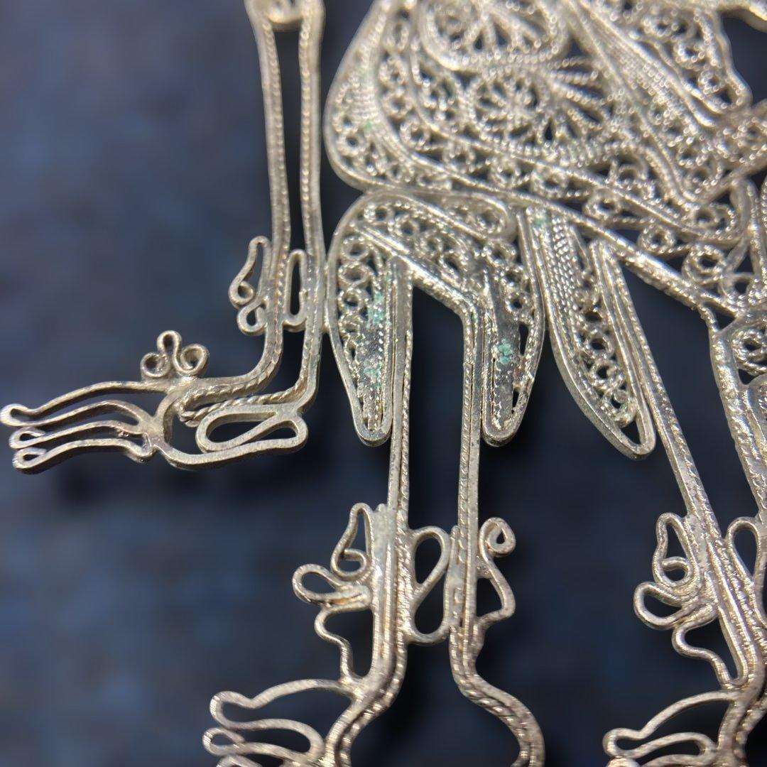 80年代( ´ ▽ ` )バリ島ブームの頃の銀細工925シルバー製のワヤン.クリ