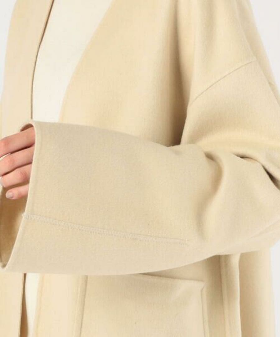 デプレ　ライトダブルフェイスシャギー ノーカラージャケット36