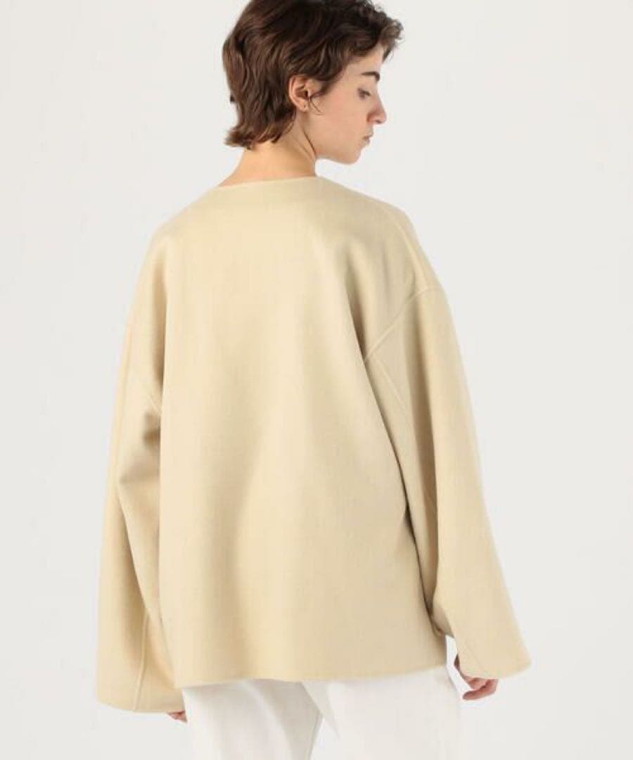 デプレ　ライトダブルフェイスシャギー ノーカラージャケット36