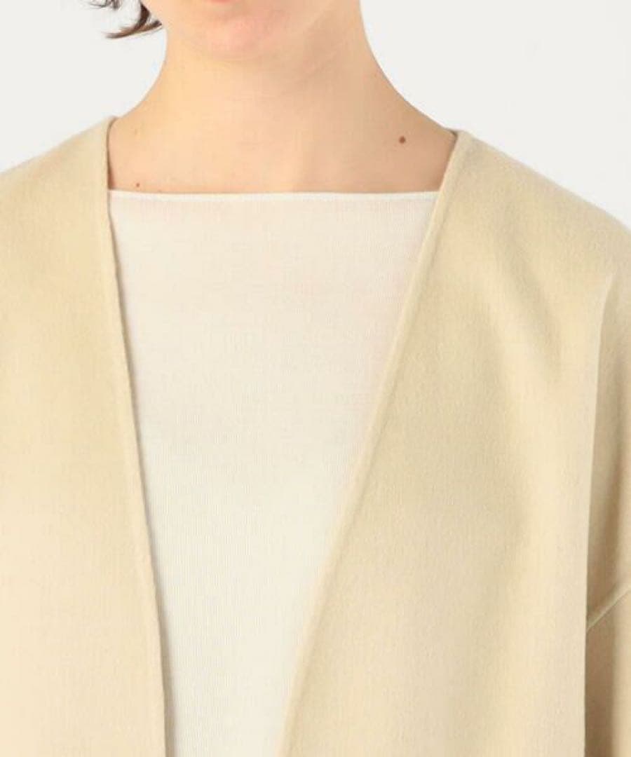 デプレ　ライトダブルフェイスシャギー ノーカラージャケット36