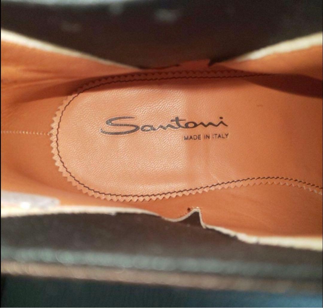 Santoni ダークブラウン サイドゴアブーツ　uk9