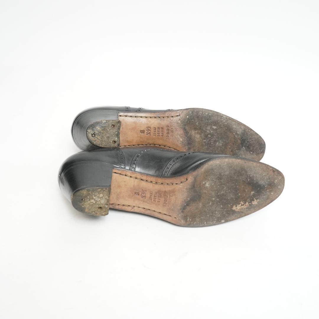 タニノクリスチー ローファー パンプス ヒール メダリオン 6 1/2 23.5