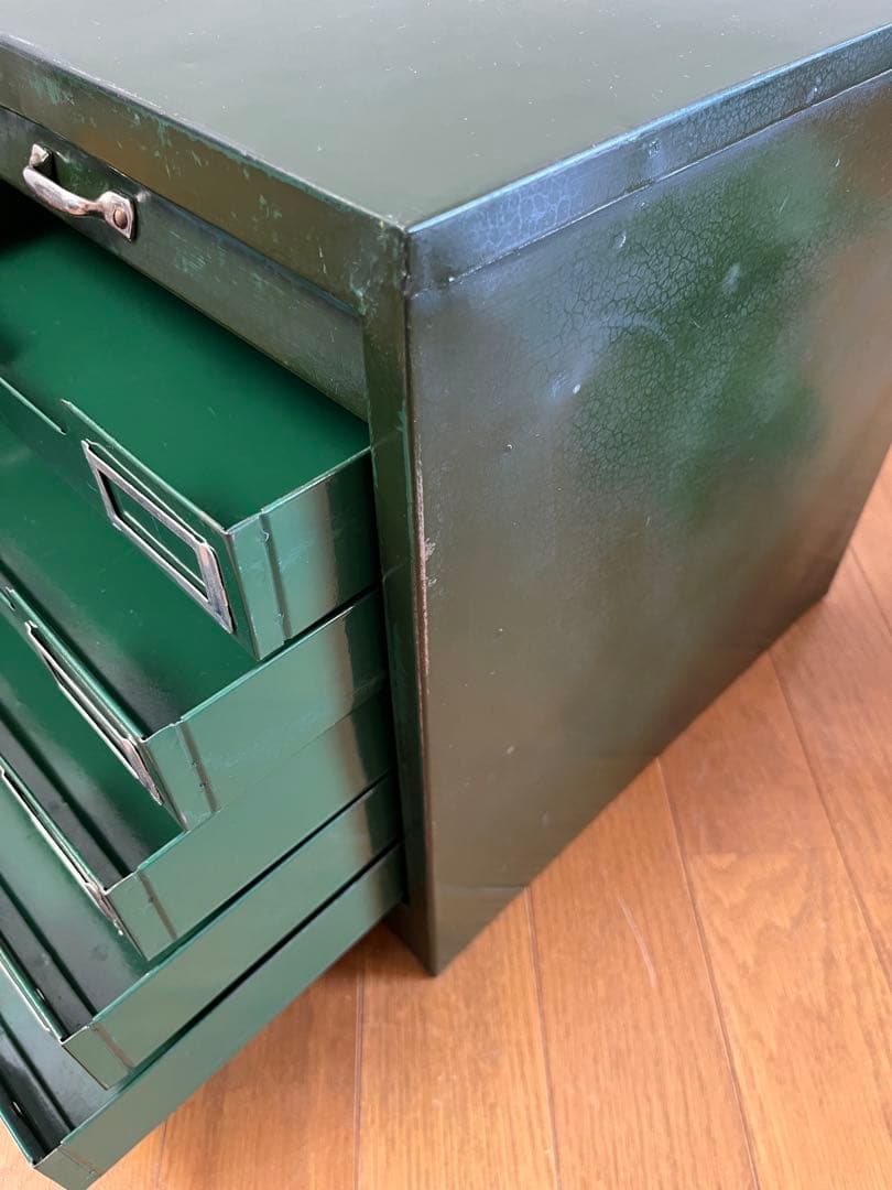 ヴィンテージ　WAKO スチールチェスト　シャッター　インダストリアル　工業系