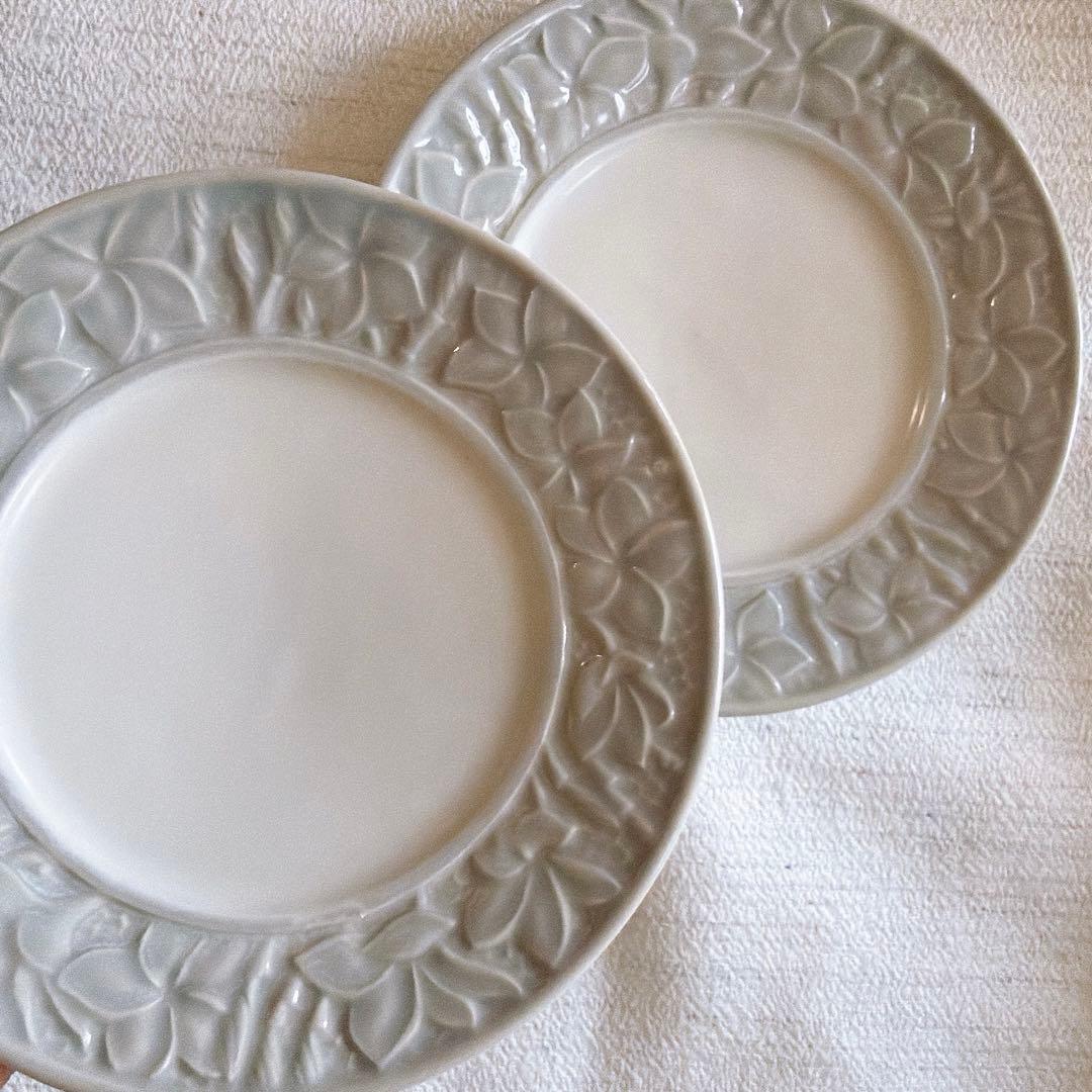 【新品】ジェンガラ お皿 丸皿 ケーキ皿 2枚セット フランジパニ