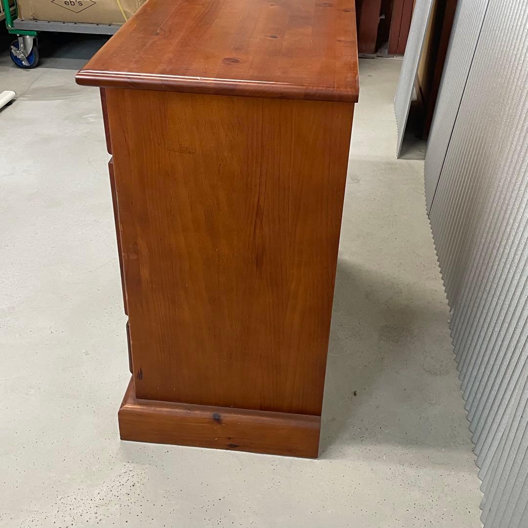 北欧カントリー＊花柄タイル 木製キャビネット　バレンシア風